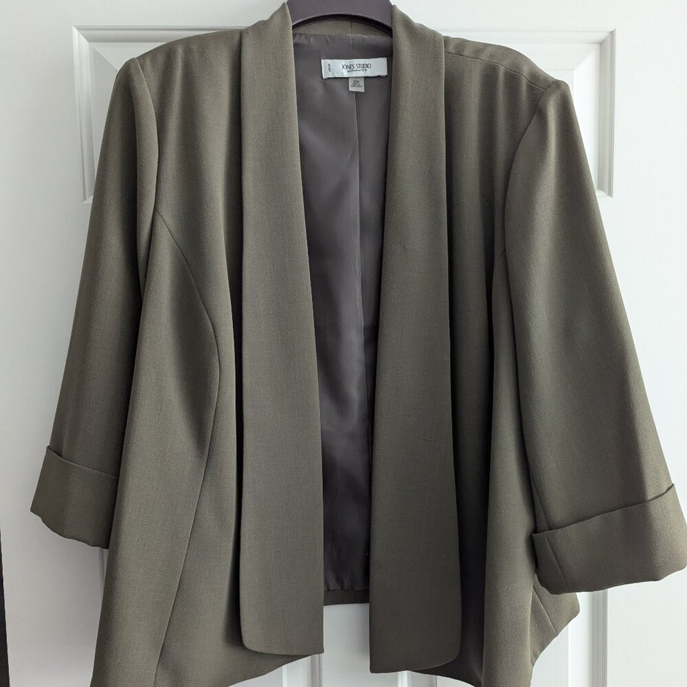 Jones Studio Separates - Olive 3/4 sleeve green Blazer - SIze 20W NWOT
